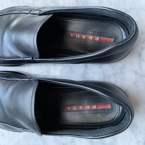 Prada Men's Black Loafer - PS0950 Size 8.5 - Excellent Condition - Picture 8 of 14